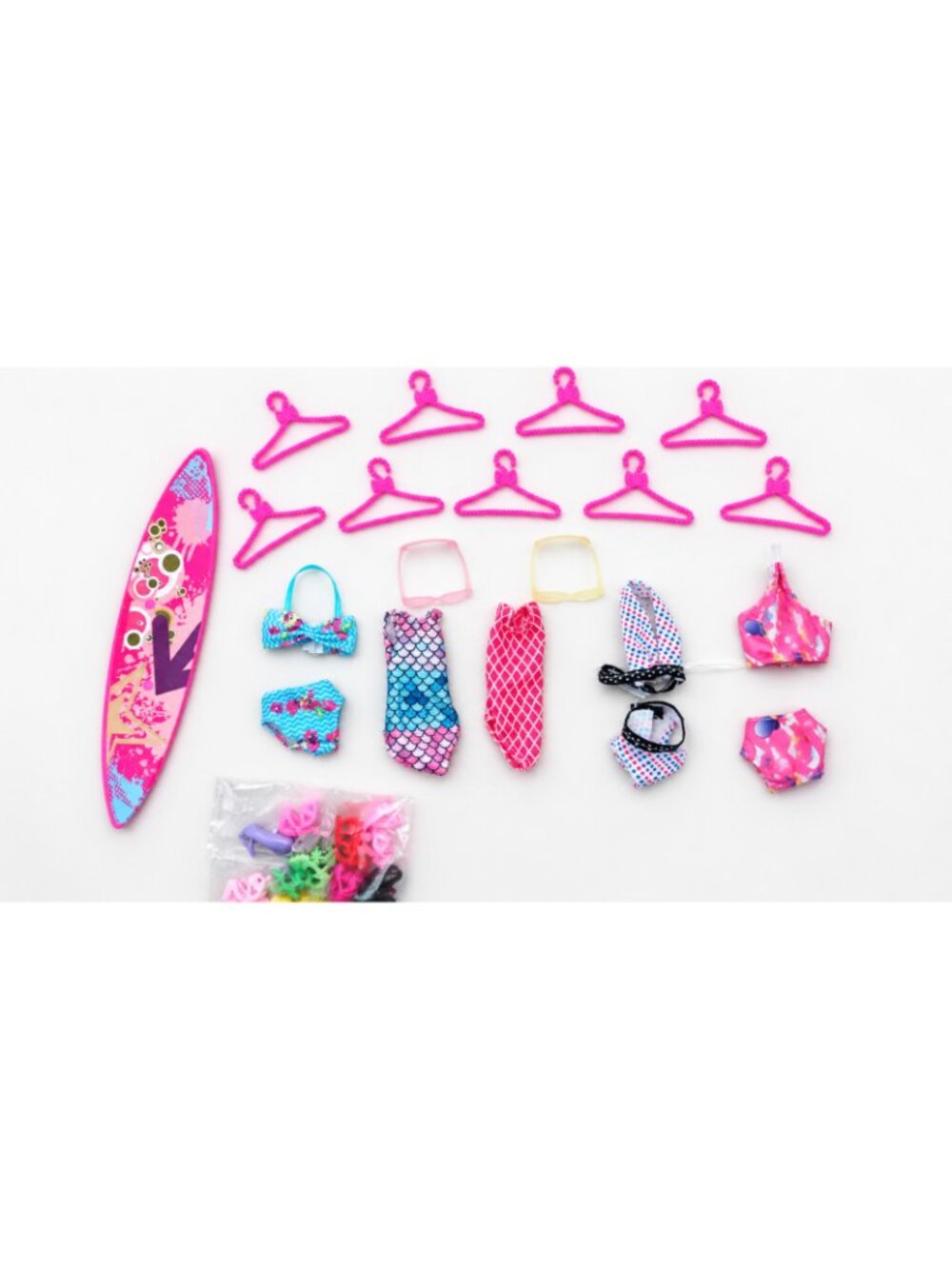 Fashion Doll Clothes Accessories Lot 11.5" Doll Outfits Hangers Shoes Skateboard - Picture 4 of 6